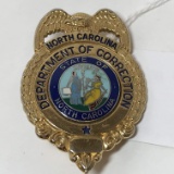 Gold Tone North Carolina Department of Corrections Badge
