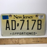 New Jersey License Plate
