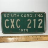 1974 South Carolina License Plate