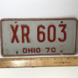 1970 Ohio License Plate