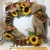 Large Sunflower Grape Vine Wreath