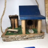 Adorable “Banner Elk” Wooden Bird House Cabin with Outhouse