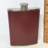 6oz Stainless Steel & Leather Flask