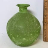 Round Speckled Green Vase