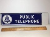 Original Metal “Bell Systems Public Telephone” Sign