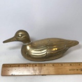 Vintage Brass Duck Figurine