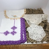 Lot of Vintage Doilies & Linens