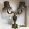 Ornate Gilt Double Light Table Lamp