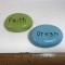 “Faith” & “Dream” Pottery Garden Stones