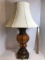Tall Lamp with Amber Glass Center