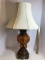 Tall Lamp with Amber Glass Center