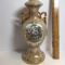 Vintage Porcelain Lamp Base with Victorian Scene