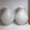 Pair of Milk Glass Globe Shades