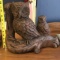 Adorable Concrete Owls Statue