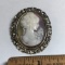 Gold Tone Cameo Pin