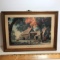 Vintage “Historic Homestead” Print by Paul Detlefsen in Wood Frame