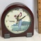Fossil Wooden Desk Top Clock with Golfing Scene
