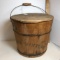 Primitive Wooden Flip-Top Bauer Bucket by Mann Bros.
