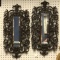 Pair of Molded Resin Decorative Wall Mirrors