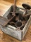 Rusty Gold in an Antique Wooden Crate-Training Wheels, Cultivating Plow & More