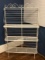 White Metal Bakers Rack with 3 Shelves