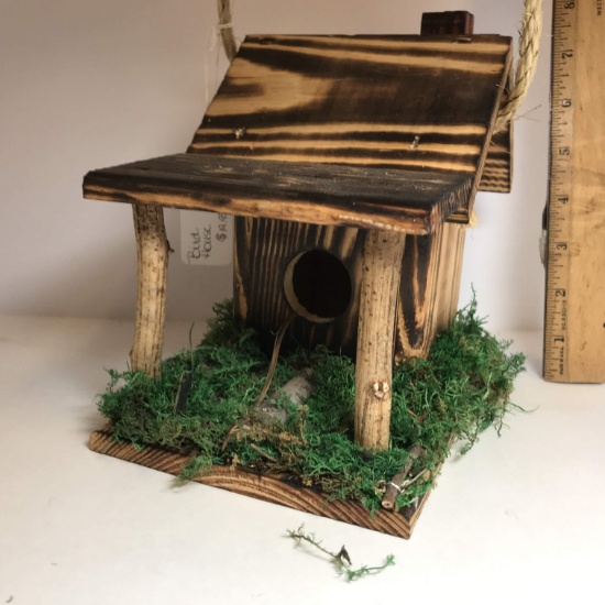 Wooden Cabin Decorative Bird House