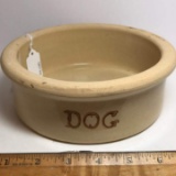Roseville Ohio Pottery Dog Bowl
