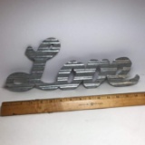 Galvanized Metal “Love” Wall Sign