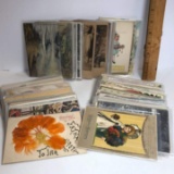 Huge Lot of Vintage Postcards in Sleeves