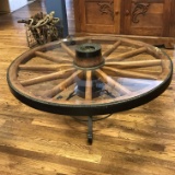 Impressive Real Wagon Wheel Table