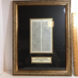 Framed & Matted “Rationale Divinorum The Meaning of Divine Offices 1480 A.D.