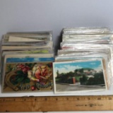 Huge Lot of Vintage Postcards in Sleeves