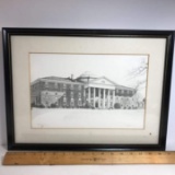 1983 Pruden Hall Chatham Hall Signed Print Edith Schermerham