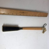 Long Wooden Handled Brush with Brass Horse Head End