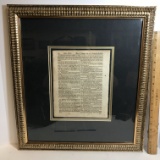 Framed & Matted German Bible Page