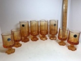 Set of 8 Amazing Franciscan Crystal Madeira Pedestal Glasses