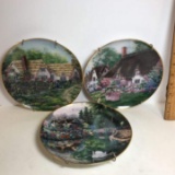 The Porcelain Gallery Set of 3 Collectible Plates