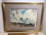 Framed & Matted Original Signed Watercolor