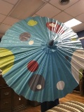 Impressive Hand Painted Parasol with Bamboo Pole
