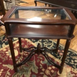 Wooden Display Table with Hinged Top