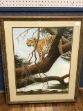 Framed & Matted 1977 Harry Antis Cheetah Print