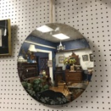 1940’s Round Mirror with Floral Design