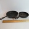 2 Small Cast Iron Frying Pans - USA