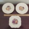 3 Homer Laughlin Fruit Pattern Plates  with Wall Hangers
