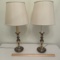 Pair of Brass Candlestick Lamps