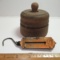 Vintage Wood Butter Mold & Oxwall Pocket Balance Scale 25 lb  Germany