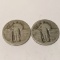 Pair of Standing Liberty Silver Quarter