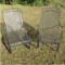 2 Metal Patio Spring Chairs