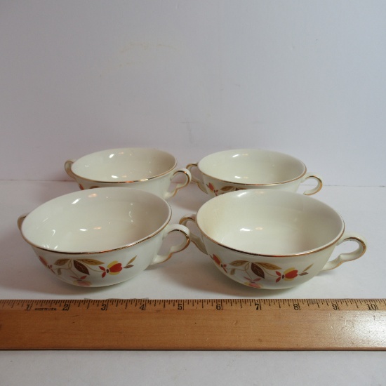 Hall Jewel Tea "Autumn Leaf" Cream Soup Set of 4