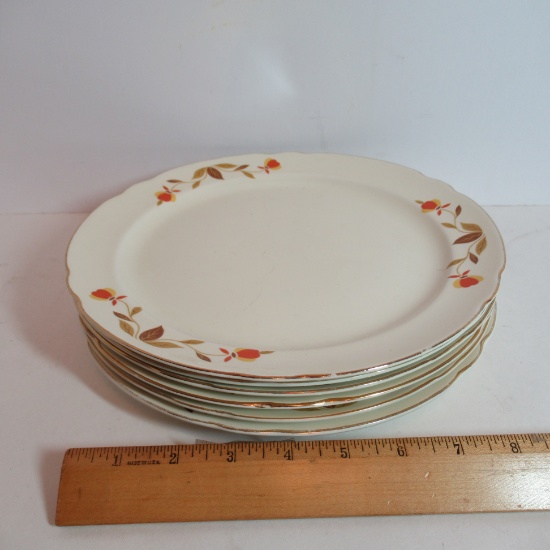 Hall Jewel Tea "Autumn Leaf" Plates Lot of 6